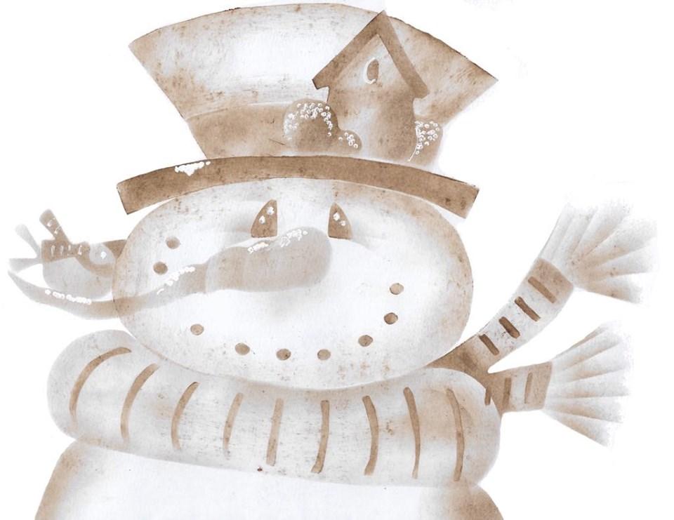 Boneco de neve com casinha
