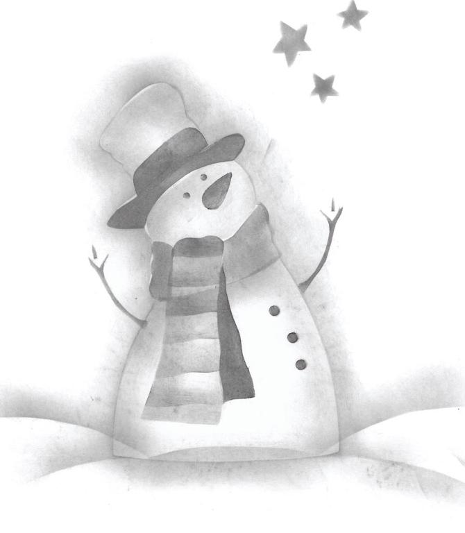 Boneco de Neve com estrelas