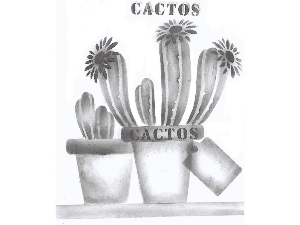 Cacto grande com flores