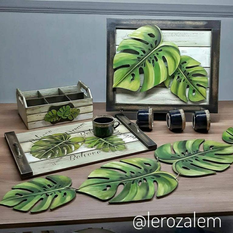 Curso Kit de Cozinha Folhas