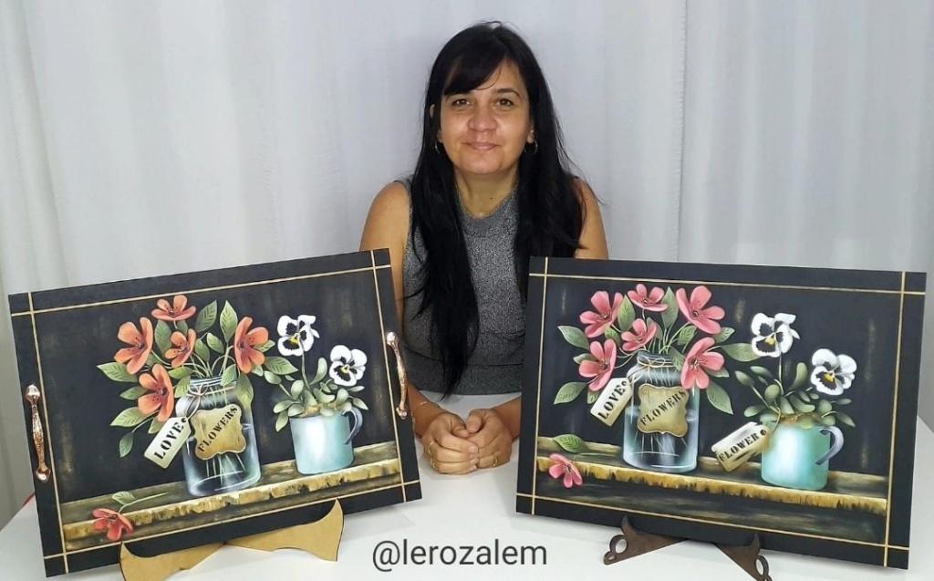 Curso Pote de Vidro com Papoulas e Amor Perfeito - com Lê Rozalem