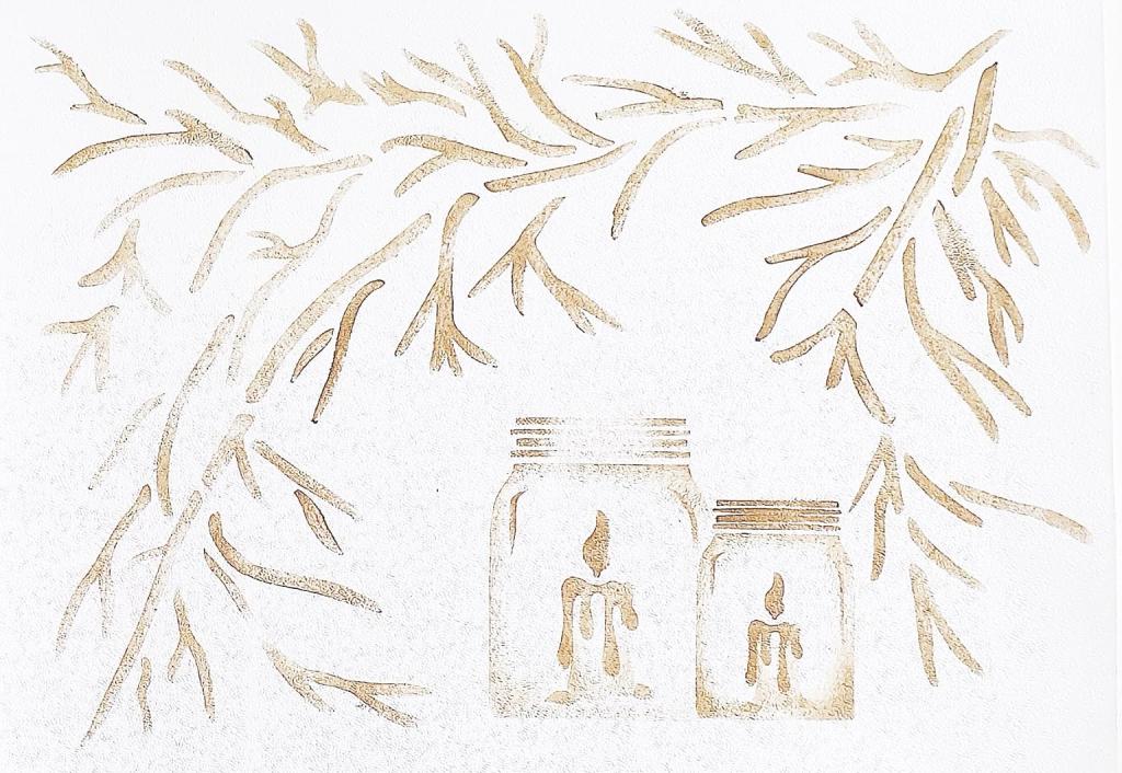 Galhos e potes com velas