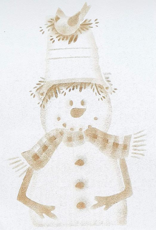 Boneco de neve com o balde