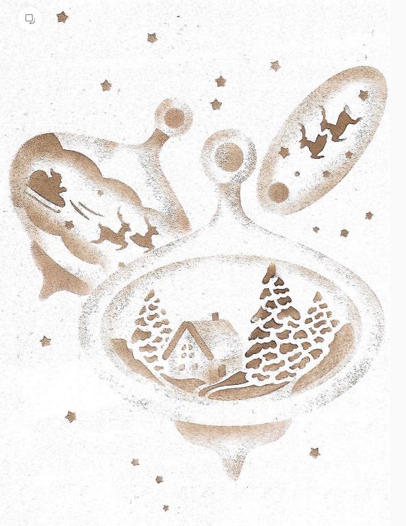 Enfeites de natal com paisagem