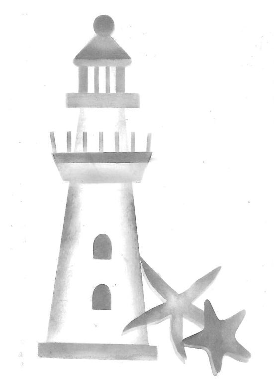 Farol com estrelas mar