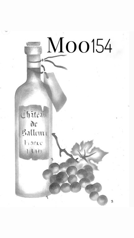 Garrafa de vinho e uvas