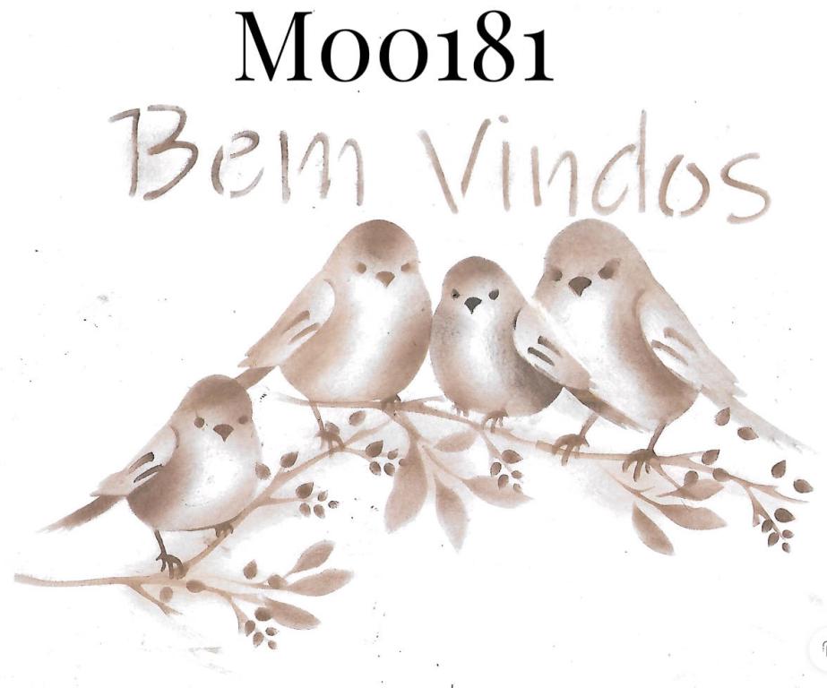 Pássaros,galhos,bem vindo, ovos e folhas
