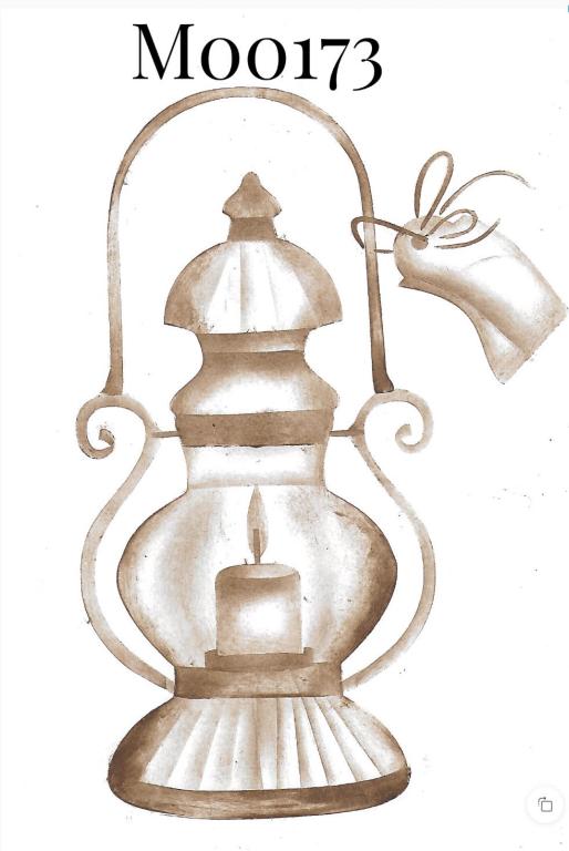 Lanterna grande com tag e vela