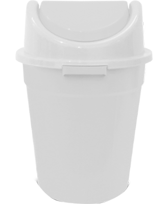 Lixeira Branca, 53L, C/tampa Basculante, PLASNEW