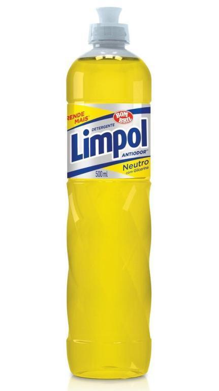 Detergente Líquido Neutro 500ml, un., LIMPOL