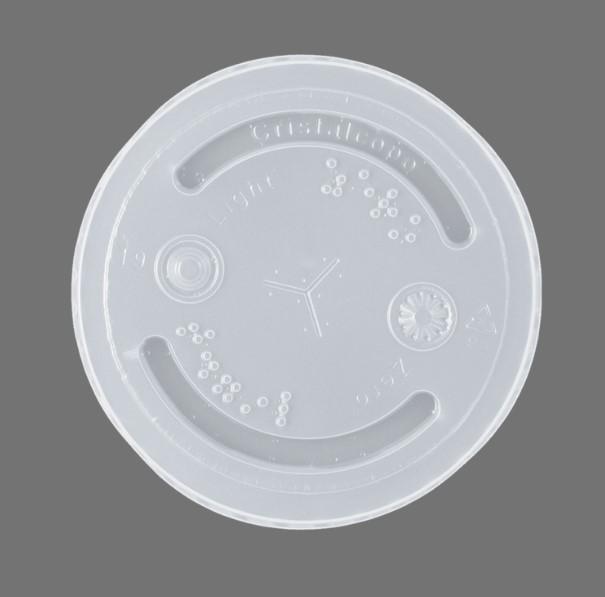 Tampa Lisa Transp., C/furo, (250/300/330ml), 20x100, CRISTALCOPO