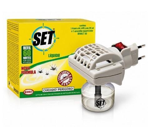 Aparelho Elétrico Set Inset, Conj., (1 Frasco de Refil 28ml 60 Noites + 1 Apar. Vaporizador), PIRISA