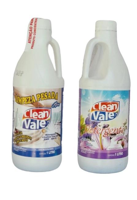 Cx Mista, 6 un. Limpador Perf. 1L e 6 un. Limp. Pesada 1L, CLEANVALE
