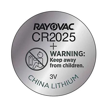 Pilha Botão Lithium CR2025, RAYOVAC