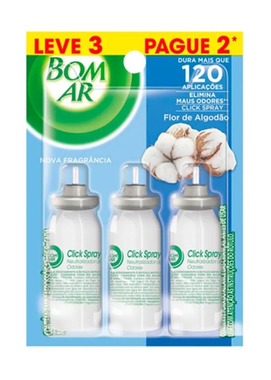 Refil Odorizador, 12ml, Algodão, BOM AR