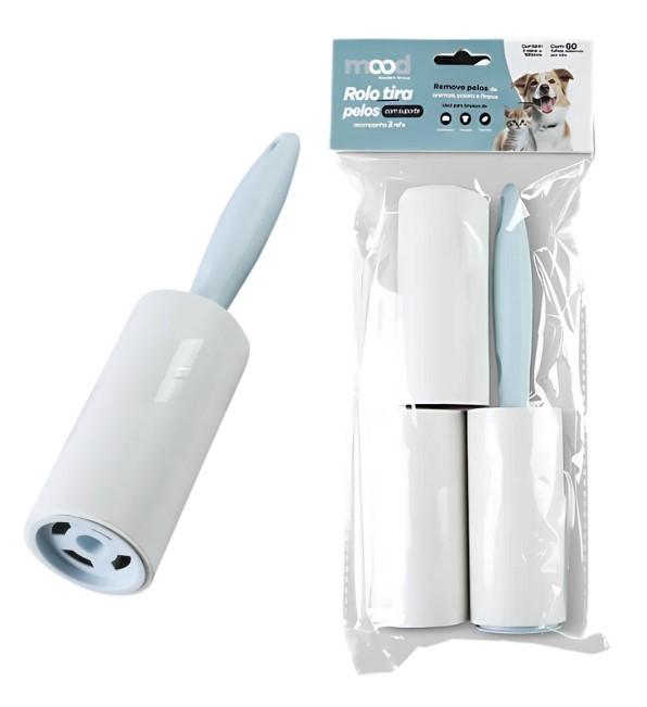 Rolo Tira Pelos Pet C/ Suporte 60 Folhas Adesivas, (+ 2 Refis), MOOD, NOBRE