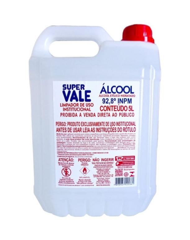 Alcool Líquido 92,8° INPM 5L, SUPERVALE
