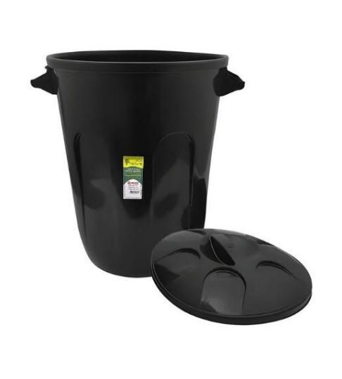 Lixeira Cesto Plástica C/Tampa 30L, Preto Eco Nature, JAGUAR