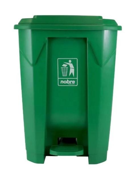 Lixeira Plástica C/Pedal 50L Verde, NOBRE