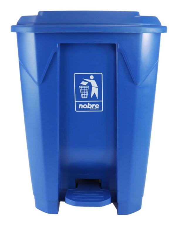 Lixeira Plástica C/Pedal 50L Azul, NOBRE