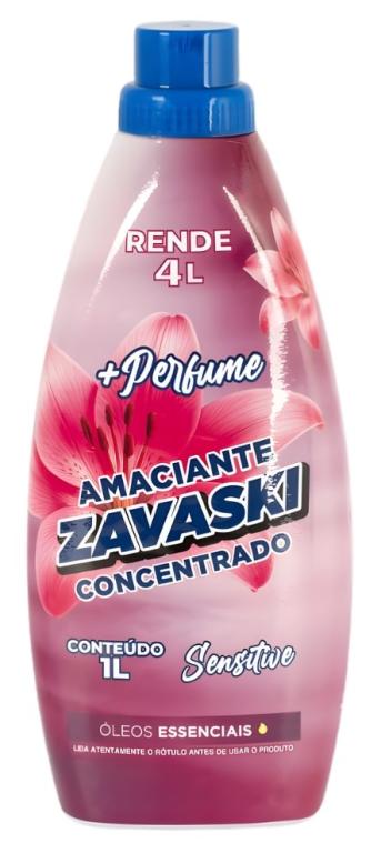 Amaciante Concentrado 1L, Sensitive, ZAVASKI
