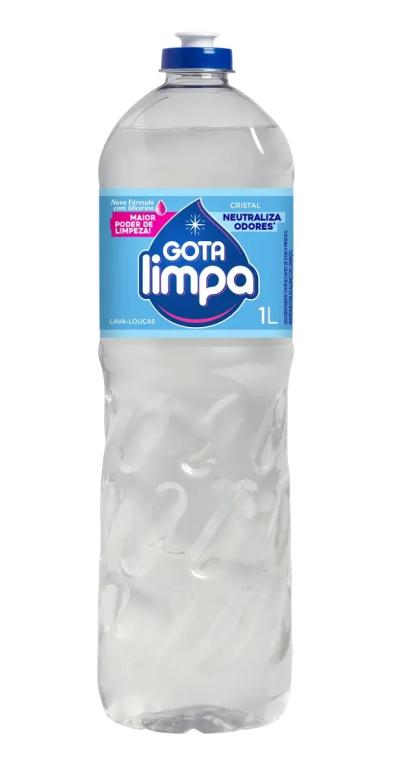 Detergente Líquido Cristal 1L, GOTA LIMPA