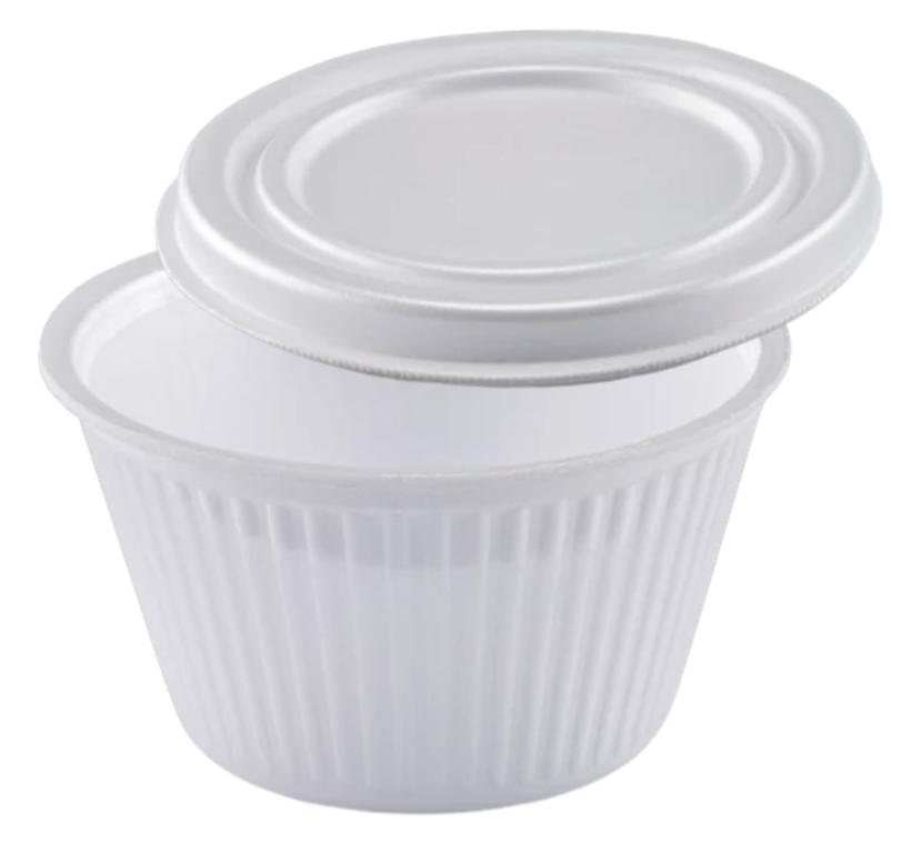 Marmita Redonda De Isopor HF500 (500ml), C/Tampa, FIBRAFORM