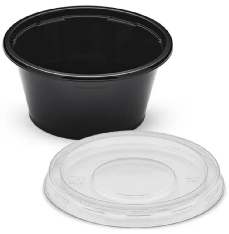 Pote de Molho C/Tampa Preto F695, 30ml, FIBRAFORM