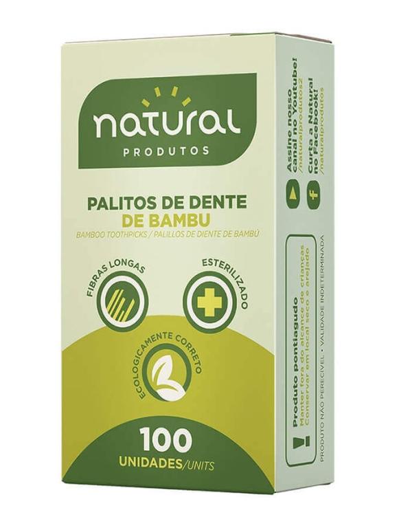 Palito Dental De Bambu, (C/100 un.), NATURAL