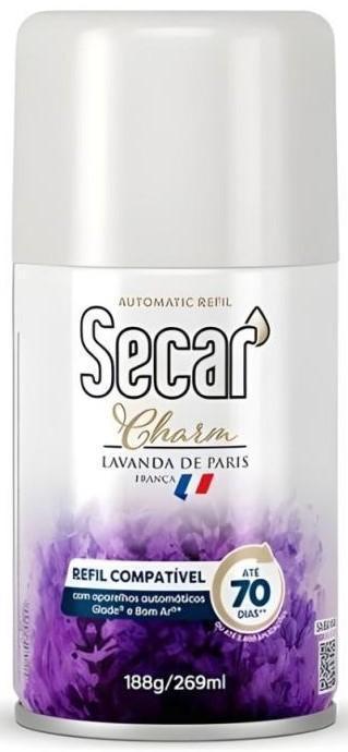 Refil p/aparelho Spray Automático, Charm Lavanda De Paris, 250ml, SECAR