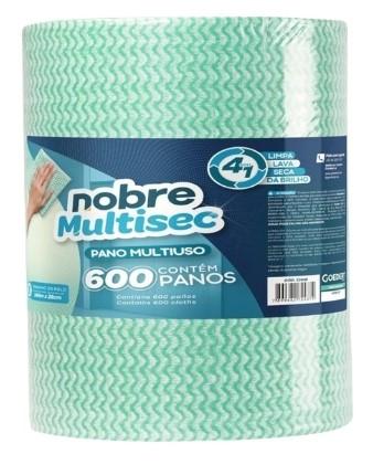 Pano Multiuso Multisec, 20cmx240m, (600 Panos), Verde, NOBRE
