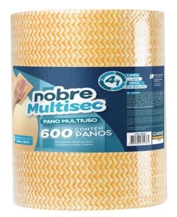 Pano Multiuso Multisec, 20cmx240m, (600 Panos), Laranja, NOBRE
