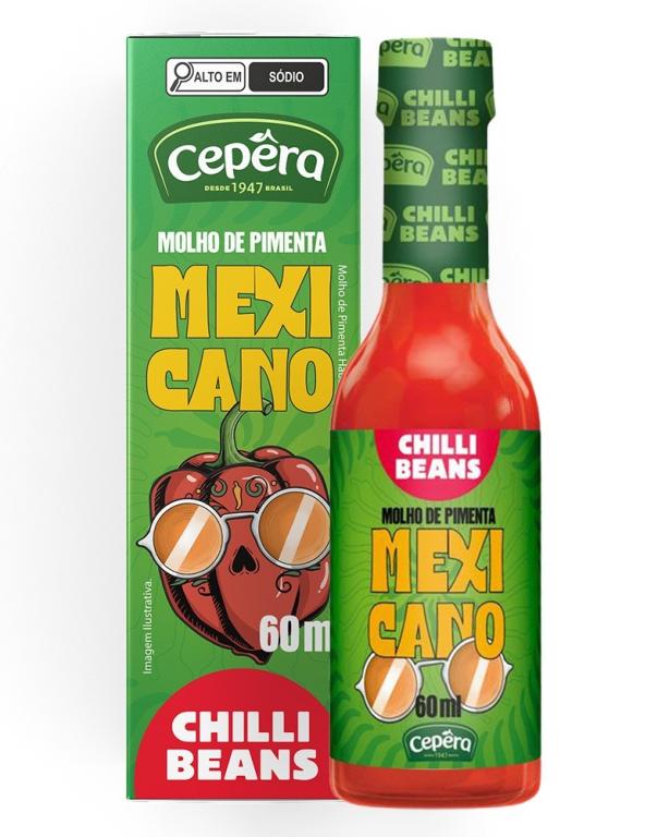 Molho De Pimenta Mexicano Chilli Beans (VD), 60ml, CEPERA