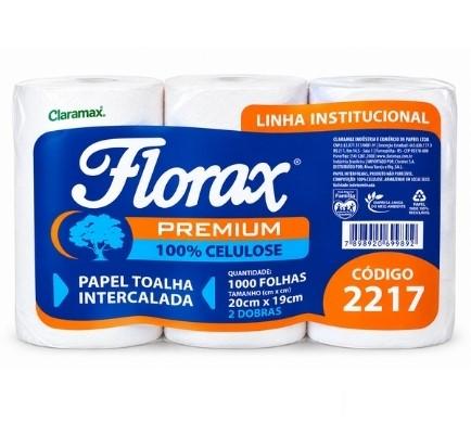 Papel Toalha Inter. Bco Premium 19x20, (100% Celulose), CLARAMAX