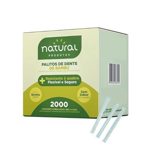 Palito Dental de Bambu Emb., 12x2000, NATURAL