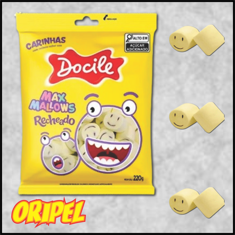 MARSHMALLOWS RECHEADO CARINHAS DOCILE 220G