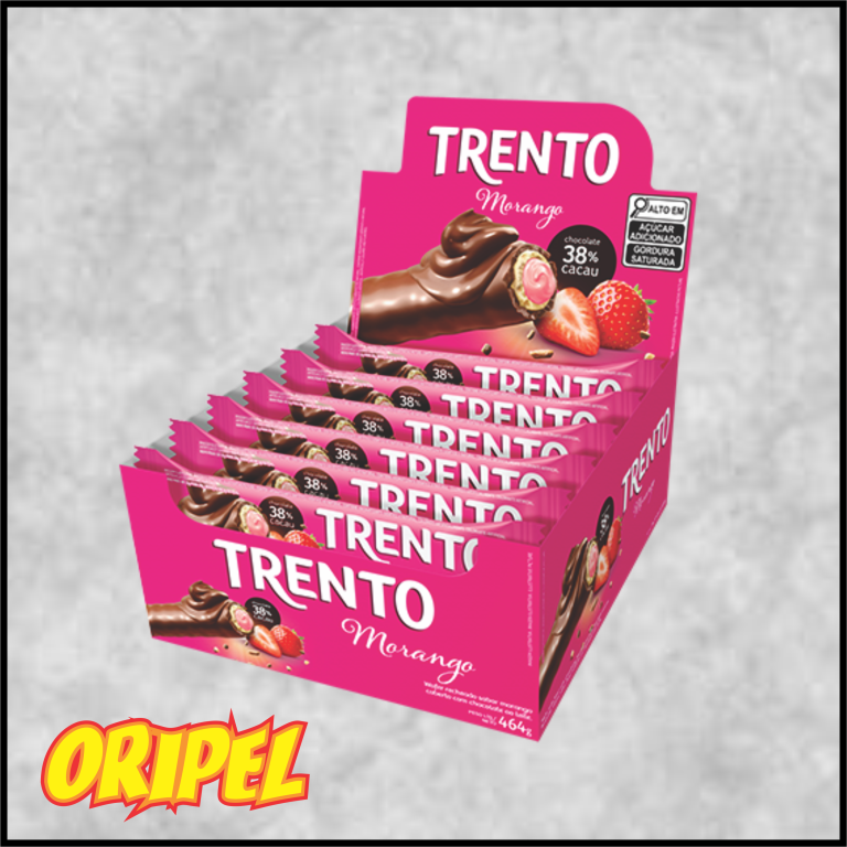 TRENTO WAFER MORANGO PECCIN 16X29G