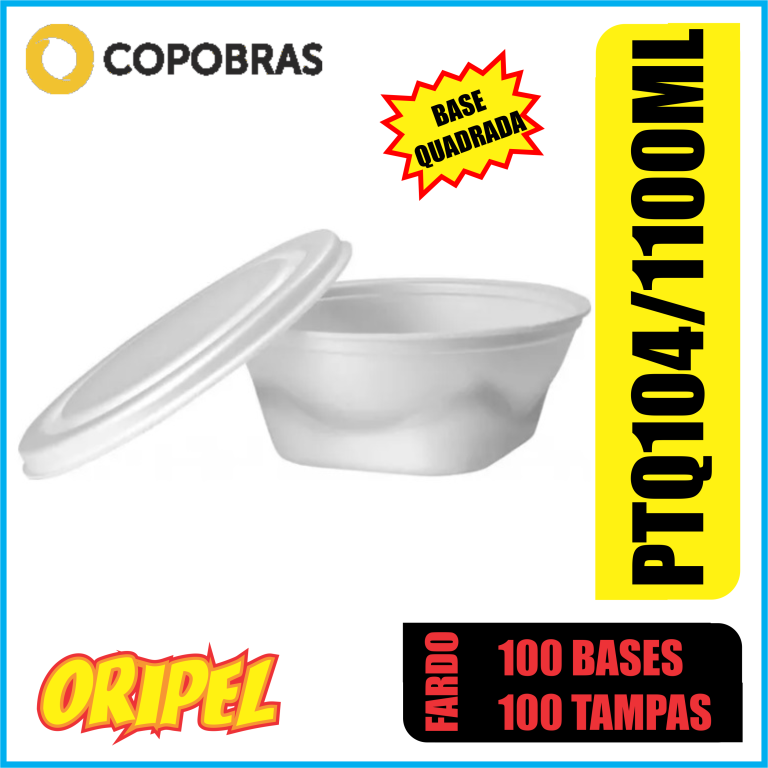 MARMITA BASE/TAMPA EPS PTQ104/1100ML COPOBRAS 100 UN
