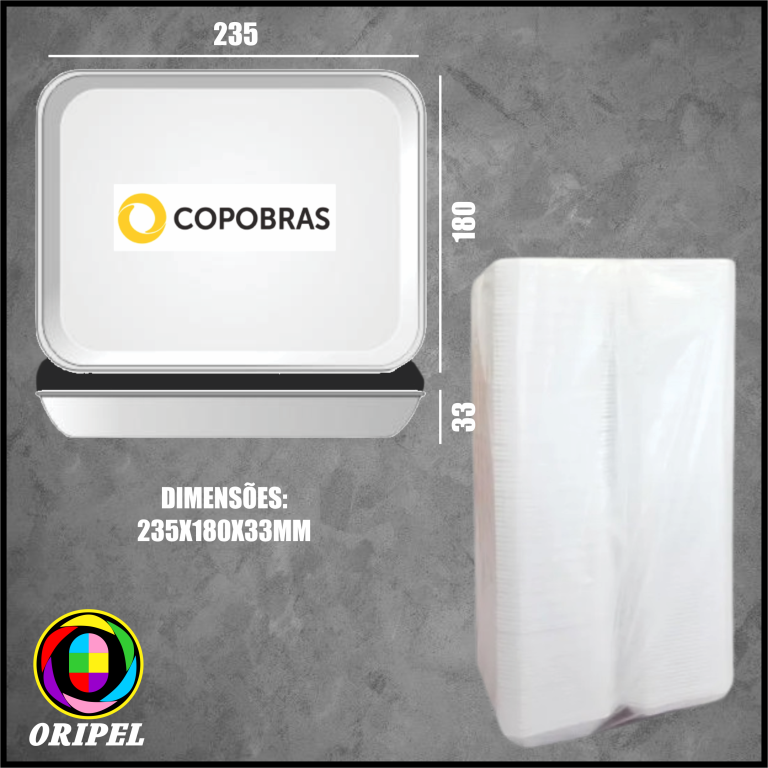 BANDEJA B3 FUNDA EPS BRANCA DIVERSOS 100 UN