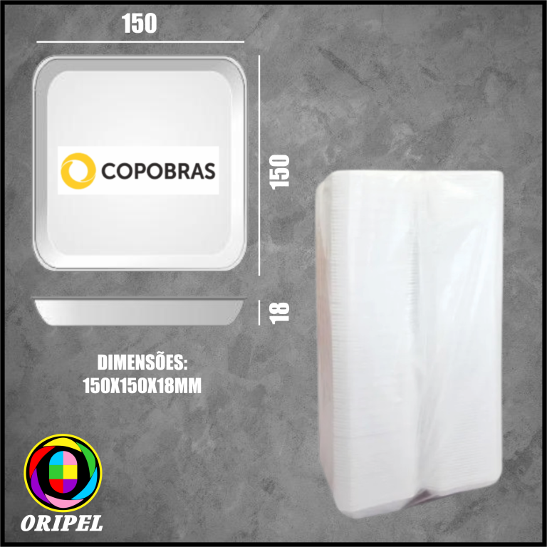 BANDEJA B1 RASA EPS BRANCA DIVERSOS 100 UN