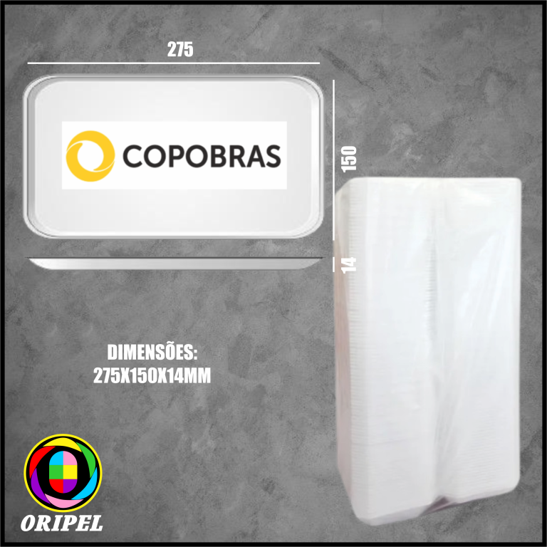 BANDEJA B4 RASA EPS BRANCA DIVERSOS 100 UN