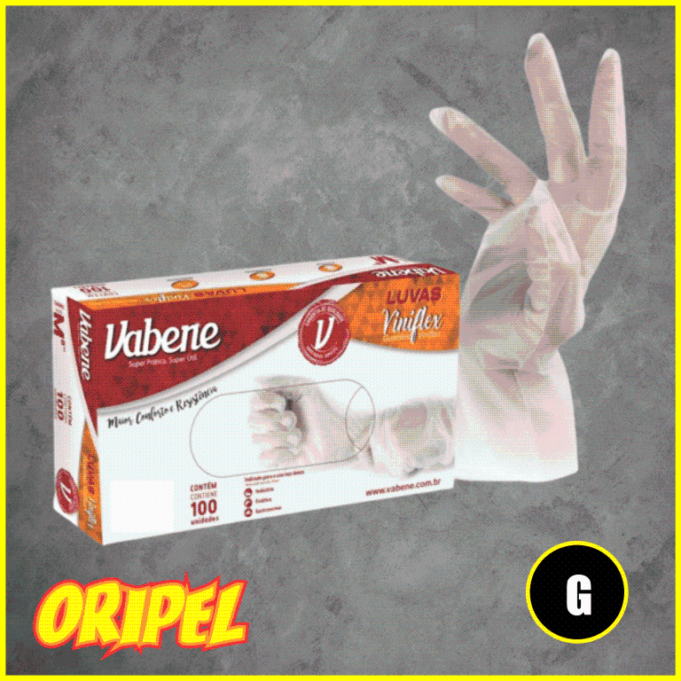 LUVA VINIFLEX SEM PÓ/G VABENE 100 UN