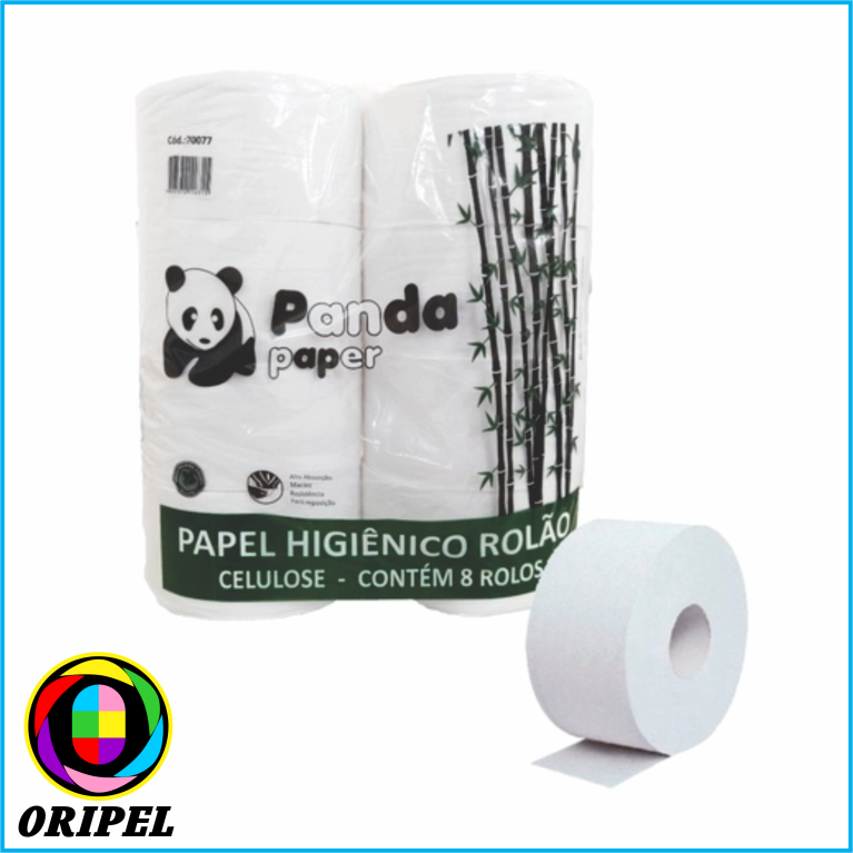 PAP.HIGIENICO ROLAO 100% CELULOSE 8X300M PANDA