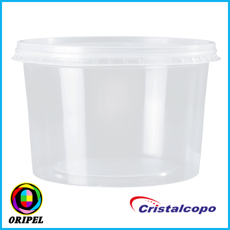 KIT POTE RED.C/TAMPA 1000ML CRISTALCOPOS 25 UN