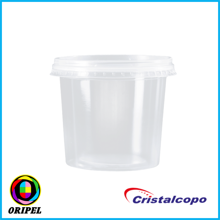 KIT POTE RED.C/TAMPA 0350ML CRISTALCOPOS 25UN