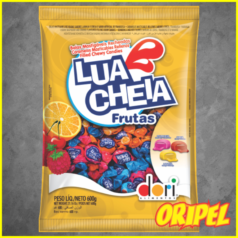 BALA LUA CHEIA FRUTAS DORI 600G