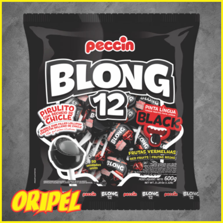 PIRULITO BLONG 12 BLACK PECCIN 50UN/600G