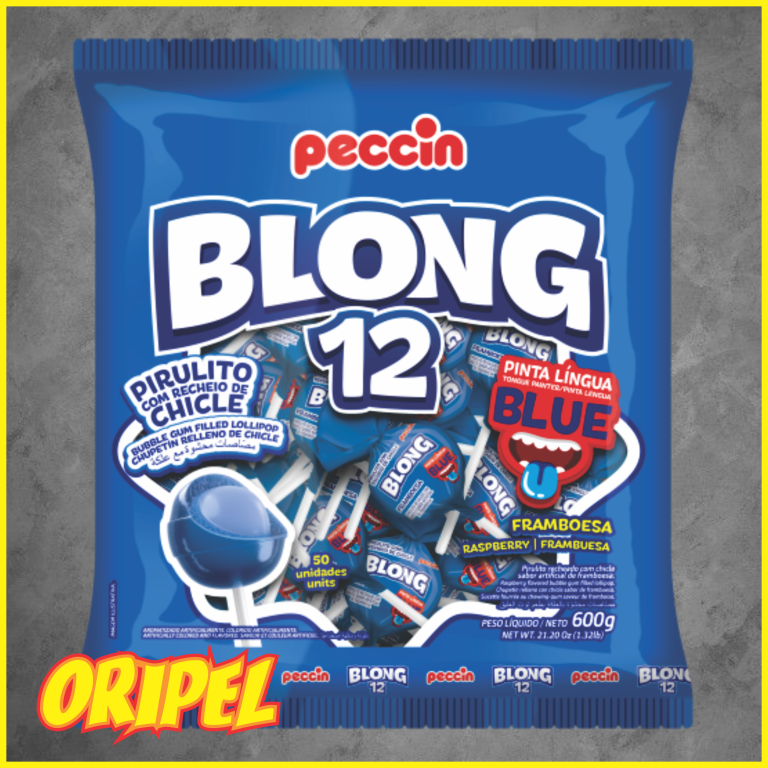 PIRULITO BLONG 12 BLUE PECCIN ±50 UN / 600 G