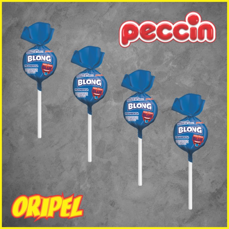 PIRULITO BLONG 12 BLUE PECCIN ±50 UN / 600 G