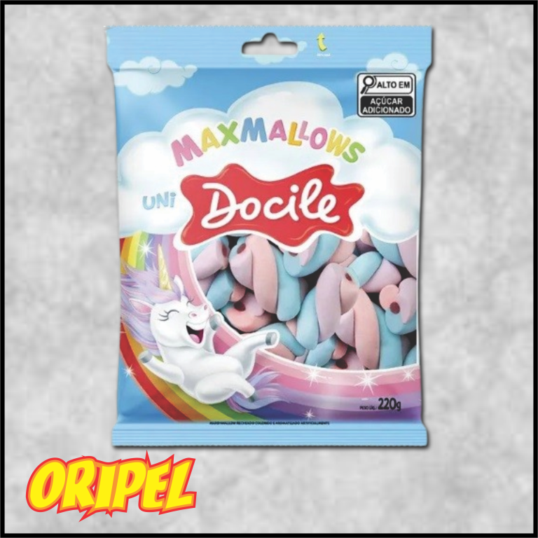 MARSHMALLOWS RECHEADO TWIST COLOR UNICÓRNIO DOCILE 220G